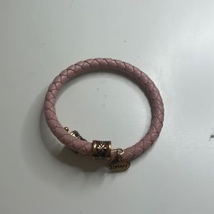 Vintage Alex and Ani Leather bracelet